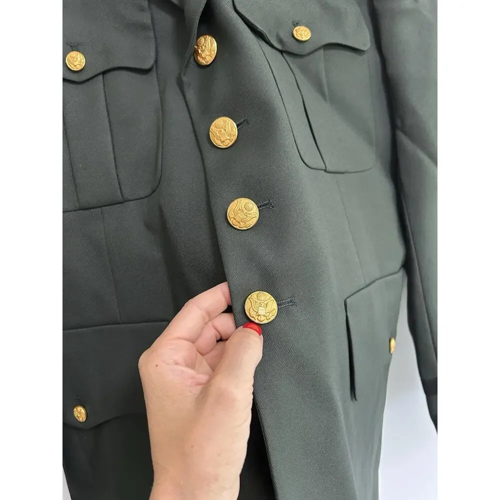 US Military Patriot Uniform Green Jacket Blazer Weintraub Bros 420R 104 Infantry